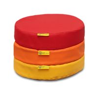 Poduszki EKOSKÓRA bez nadruku zestaw 3 szt o grubości 6 cm