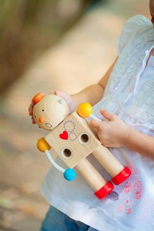 Drewniany robot - zestaw konstrukcyjny, Plan Toys