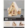 Puzzle 3D drewniane dom wariant 1