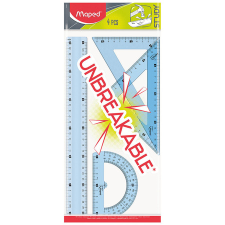 Zest. Study Niełam. 4 Elem. Linijki 30Cm, 2 Ekier.,Kątomierz