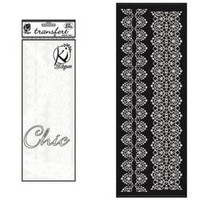 Naprasowanka welwetowa Złamana Biel Koronka