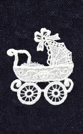 Naprasowanka koronkowa Wózeczek