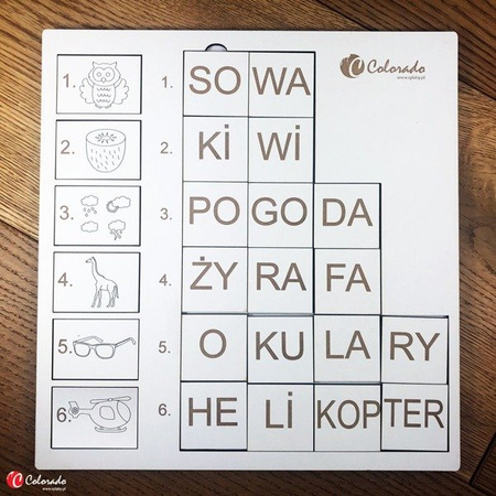 Krzyżówka Obrazkowo-Sylabowa Nr 5