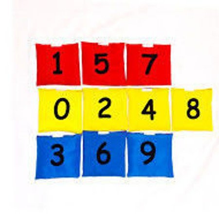 Woreczki gimnastyczne Akson Cyferki ZESTAW 3 KOLORY