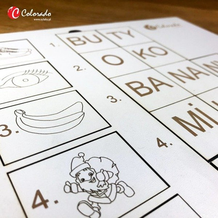 Krzyżówka Obrazkowo-Sylabowa Nr 1