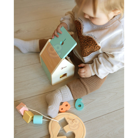 CLASSIC WORLD Pastelowy Zestaw dla Niemowląt Box Pierwsze Zabawki do Nauki od 6 do 12 miesiąca