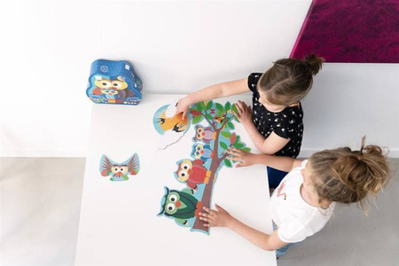 Scratch, Dwustronne Puzzle XL (obrazek 63x40 cm)  Sowa "dzień i noc"