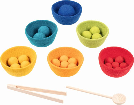 Gra edukacyjna dla dzieci sortowanie kolorów Goki