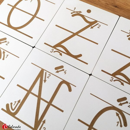 Litery diakrytyczne do nauki pisania (duże litery)