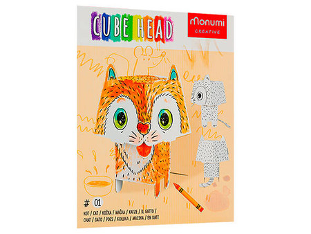 Kolorowanka 3D Cube head - Kotek 3l+ MONUMI