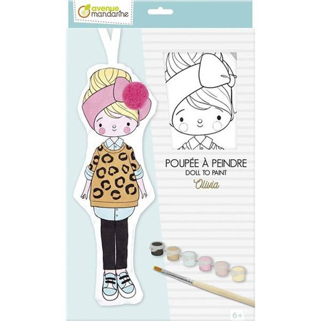 Lalka Olivia z materiału do pomalowania