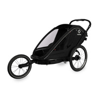 Hamax - Przyczepka rowerowa BREEZE z zestawem do biegania, podwójna - Black