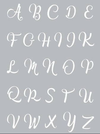 Szablon Sitodruk Alfabet