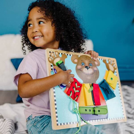 Tablica umiejętności tablica motoryczna z zamkami Miś Melissa and Doug 13784