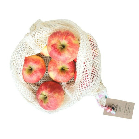 Bag-again, Siatka z organicznej bawełny na owoce i warzywa L, 38 x 30 cm