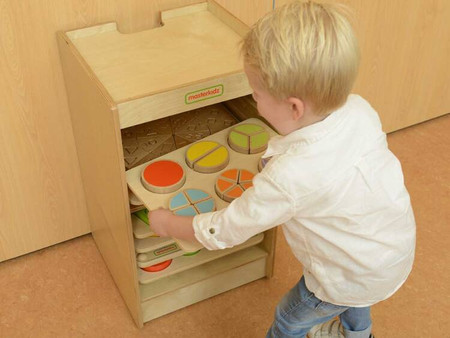 MASTERKIDZ Pastelowa Lodówka Drewniana