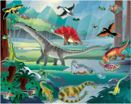 Naklejki wielorazowe – Świat prehistoryczny