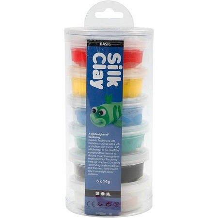 Masa plastyczna Silk Clay zestaw 6x14g kolory podstawowe