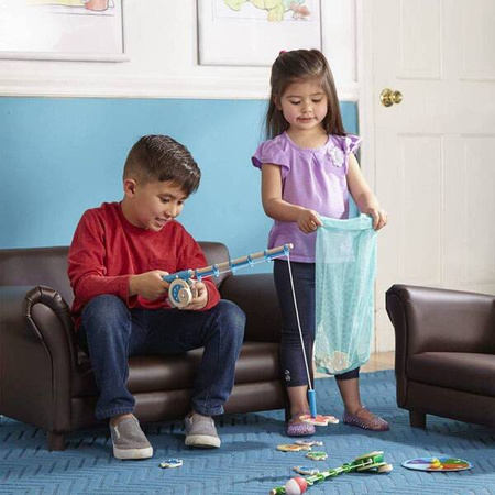 Magnetyczny zestaw do łowienia rybek wędka z korbką Melissa & Doug