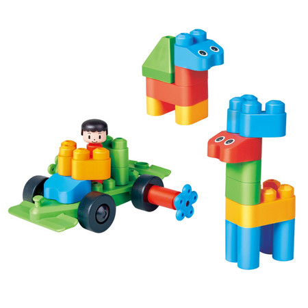 Klocki konstrukcyjne, Miasto, 50 el., 18m+, PolyM