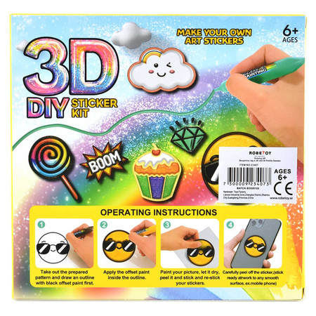 Kolorowe markery do malowania 3D - 10 szt i szablony