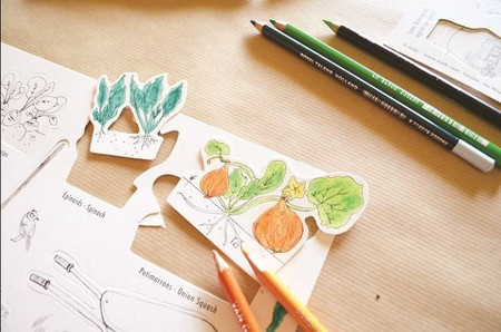 Ogródek warzywny na 4 pory roku - kolorowanka i gra