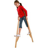 Szczudła drewniane cyrkowe małe NIEBIESKIE 140 cm dla dzieci
