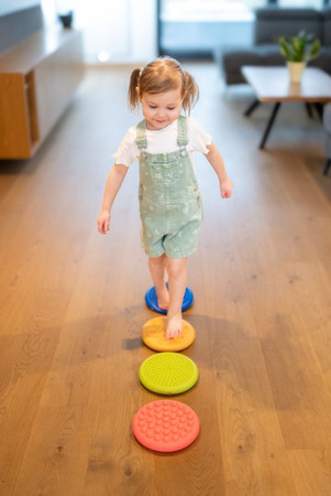 Ośmiokąty sensoryczne różne faktury 4szt.