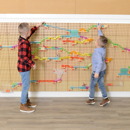 MASTERKIDZ Zestaw Konstrukcyjny Tor dla Piłek Tablica STEM 440elementów