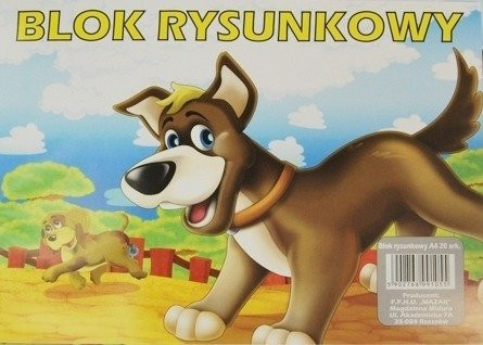 Blok rysunkowy A4 biały 20 kartek