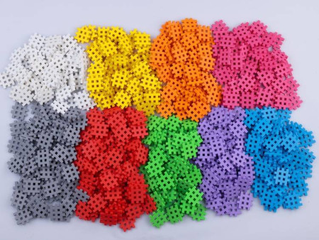 Klocki konstrukcyjne Wafle Mini - Zestaw 500 elementów