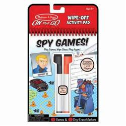 Gry Szpiegowskie - obrazkowe gry z mazakami suchościeralnymi 40170-Melissa & Doug, książeczki wielokrotnego użytku