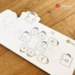 Mnożenie na palcach powyżej 5 - dziewczynka