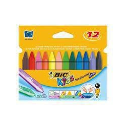 Kredki świecowe 12 kolorów trójkątne BIC Kids