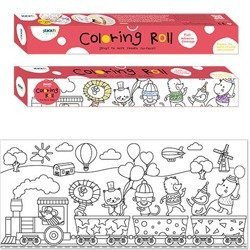 Kolorowanka Samoprzylepna w Rolce, Wesoły Pociąg, 31,5x355cm