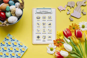 Zawartość koszyczka wielkanocnego Lista do druku