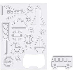 Magnesy do kolorowania Transport