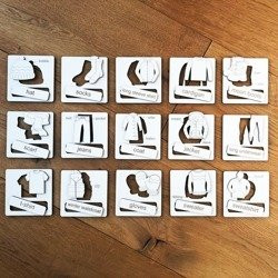 Układanka tematyczna do nauki angielskiego - Clothes Part 2