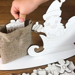 Święty Mikołaj Z Workiem Sylabowych Prezentów