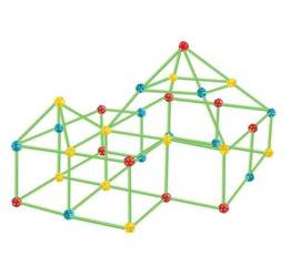 WOOPIE Duże Patyczki Konstrukcyjne Namiot Słomki Rurki Świecące w Ciemności 128 el.