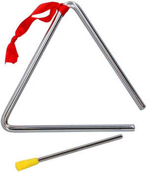 Trójkąt muzyczny metalowy duży 16 cm Goki