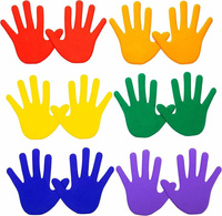 Znaczniki antypoślizgowe na podłogę dłonie łapki 6 par mix kolorów