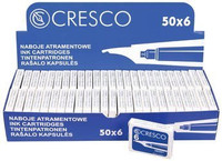 Naboje atramentowe niebieskie 6 szt., Cresco