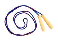 Skakanka sznurkowa z drewnianymi rączkami Akson - Niebieska