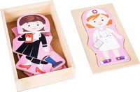 Układanka drewniana zawody - dziewczynka