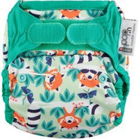 Close, Pop-in pieluszka wielorazowa AIO V2, Red Panda, Bambus