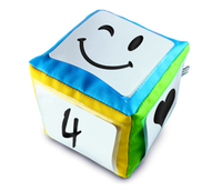 Zestaw kostka edukacyjna z kieszonkami do uzupełniania + karty + pisak MIĘKKA