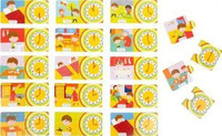 Drewniane puzzle dla dzieci Czas i nauka zegara Small Foot