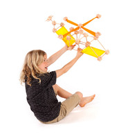 Drewniane klocki konstrukcyjne Mini Trigonos - 130 el.