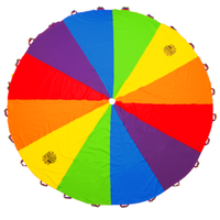 Tęczowa profesjonalna Chusta Animacyjna Akson 5m 24 uchwyty